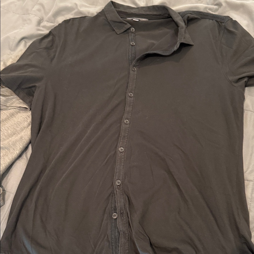John varvatos black button down shirt